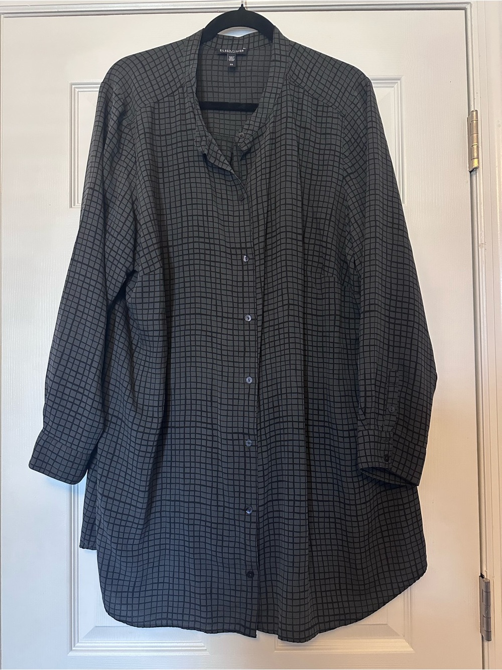 Eileen Fisher 100% Silk Women's Long Button-Up Tunic - 2X